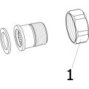 Viega - 320232 - Verschraubung 3335 flachdichtend in R1/2 x G3/4 Rotguss