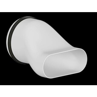Fränkische Rohrwerke - 78316425 - Adapter profi-air Ovalkanal 163x68 mm - DN 125 auf rund