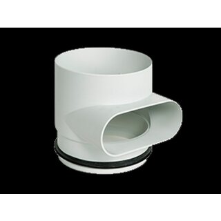 Fränkische Rohrwerke - 78316060 - T-Stück profi-air Ovalkanal 163x68 mm - DN 160 auf ISO