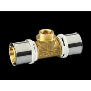Fränkische Rohrwerke - 86750743 - T-Stück mit IG alpex L 50-Rp3/4-50