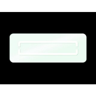 Fränkische Rohrwerke - 78300660 - Designgitter starline SHAPE 350x130 mm BUSINESS Glas White Pure