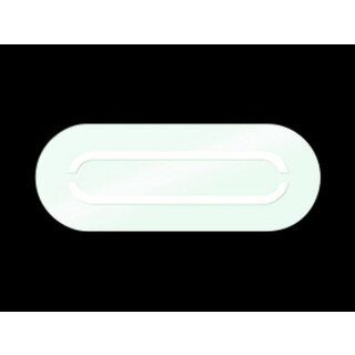Fränkische Rohrwerke - 78300661 - Designgitter starline SHAPE 350x130 mm STYLE Glas White Pure