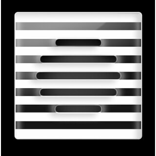 Fränkische Rohrwerke - 78312673 - Designgitter starline TWIST 160x160 mm COMPACT Glas Black And White