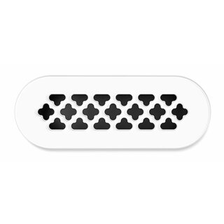 Fränkische Rohrwerke - 78300677 - Designgitter starline CROSS 350x130 mm Glas Satin White Pure