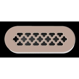 Fränkische Rohrwerke - 78300678 - Designgitter starline CROSS 350x130 mm Glas Satin Bronze