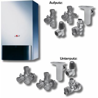 Wolf - 8616110F08 - Paket Heizwerttherme CGU-2-10 Erdgas LL, BM, Anschluss-Set Unterputz