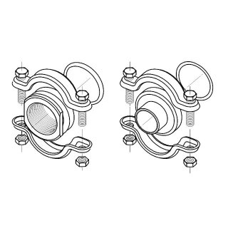Grundfos - 335241 - Kupplung-Clamp Gewindestutzen - Mechanisches Zubehör