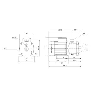 Grundfos - 92889516 - CM3-11 A-R-G-V-AQQV C1-A-A-N - Horizontale Kreiselpumpe