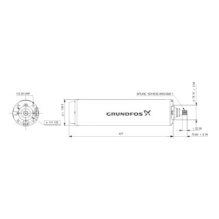 Grundfos - 96649742 - MS6000 30kW 3x380...ohne Kabel verpackt - Unterwassermotor