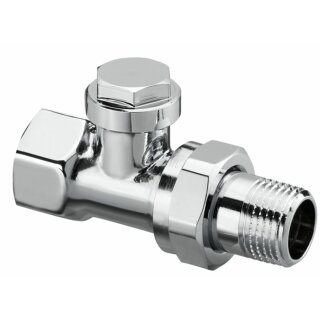 Oventrop - 1165554 - Verschraubung Combi C mit Vor- einstellung, Dg.-form, DN15 verchromt