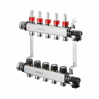 Oventrop - 1406360 - Edelstahl-Verteiler 1" Multidis SF für 10 Kreise, 0-5 l/min