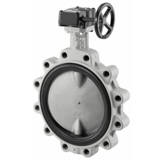 Oventrop - 1049254 - Absperrklappe Mittelflansch mit Getriebe, PN16, Dichtung EPDM, DN125