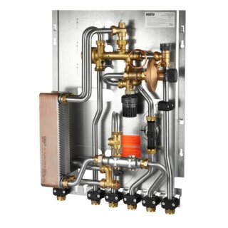 Oventrop - 1341251 - Wohnungsstation Regudis W-HTU WÜ nickel, 15 l/min, ohne KW-Abgang, WZ