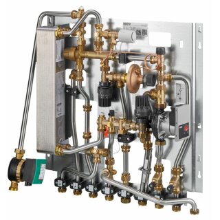 Oventrop - 1341562 - Wohnungsstation Regudis W-HTF WÜ nickel, 17 l/min, gem. HK, HT, TWZ