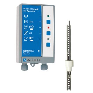 Afriso - 40028 - Öl-Wasser-Warngerät ÖWU mit Wandschienensonde Öl-Wasser