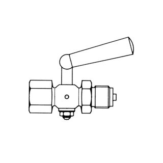 Afriso - 63009 - Manometer-Absperrhahn G1/2 MxZ, Messing, PN16 PF rund