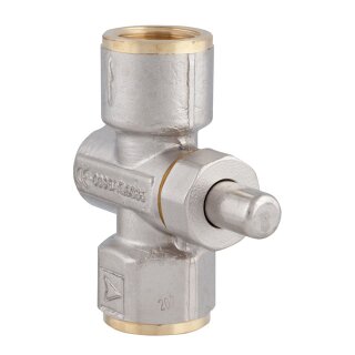 Afriso - 63191 - Manometer-Druckknopfhahn Rp1/4 MxM, MOP5, Messing vernickelt