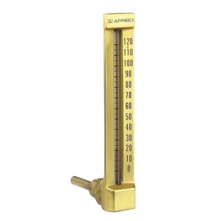 Afriso - 64121 - V-Form-Maschinenthermometer VMTh 110 -30/+50C 63mm G1/2B Ms Winkel90