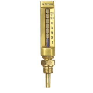 Afriso - 64169 - V-Form-Maschinenthermometer VMTh 200 0/60C 63mm G1/2B Ms gerade