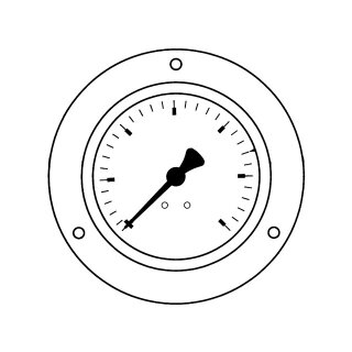 Afriso - 85016231 - Rohrfeder-Standardmanometer RF40 0/16bar G1/8B ax Kl.1,6 D231