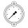 Afriso - 85051251 - Rohrfeder-Standardmanometer RF50 -1/0bar G1/4B ax Kl.1,6 D251