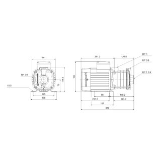 Grundfos  - 92880796 - Horizontale Kreiselpumpe CM5-5 A-R-A-E-AVBE C1-A-A-N