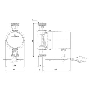 Grundfos  - 93095533 - Zirkulationspumpe COMFORT 15-14 BX T DACH