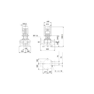 Grundfos  - 98908302 - Trockenläuferpumpe TP 15070/4 A-F-A-BQQE-LW3