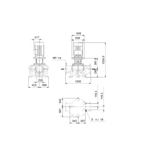 Grundfos  - 98920372 - Trockenläuferpumpe TP 200160/4 A3-F-O-DAQF-OW3