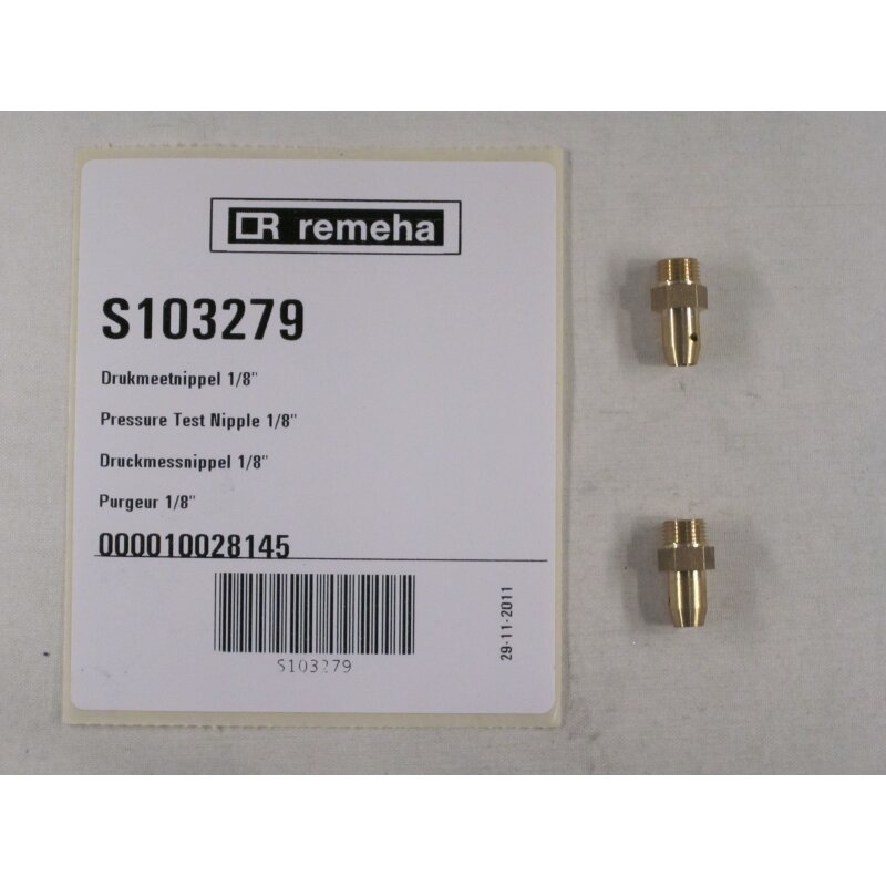 Remeha - S103279 - Druckmessnippel 1/8 (2x) Incl Loctit, 18,21 €
