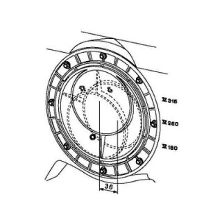Grundfos - 98079681 - Austausch-Drehflansch DN150 kpl. - Zubehör für Hebeanlagen
