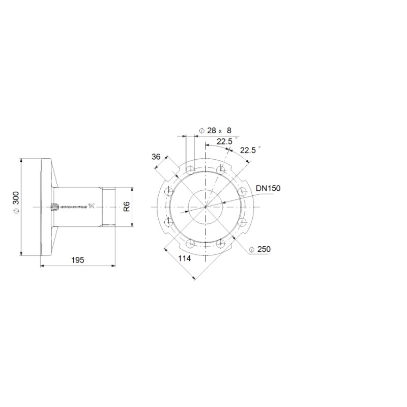 Grundfos - 130187 - Übergangsflansch R3xDN65 PN16/40 SP - Zubehör für ...