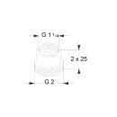 Grundfos - 535042 - Ausgleichsstücksatz A3 G1_1/4xG2 2x25 - Zubehör für Umwälzpumpen