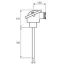 Grundfos - 96430195 - Temperaturgeber TTA 0 bis +150Grad - Zubehör für Steuer- und Regels.