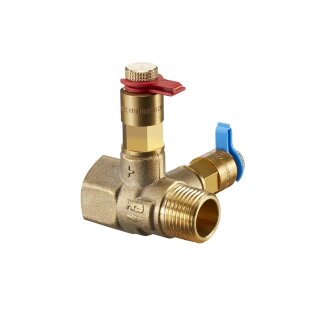 Oventrop - 1060644 - Messblende m.2 Messventilen mit Nadeltechnik,DN15,1/2"IG/AG, Ms,kvs 0,55