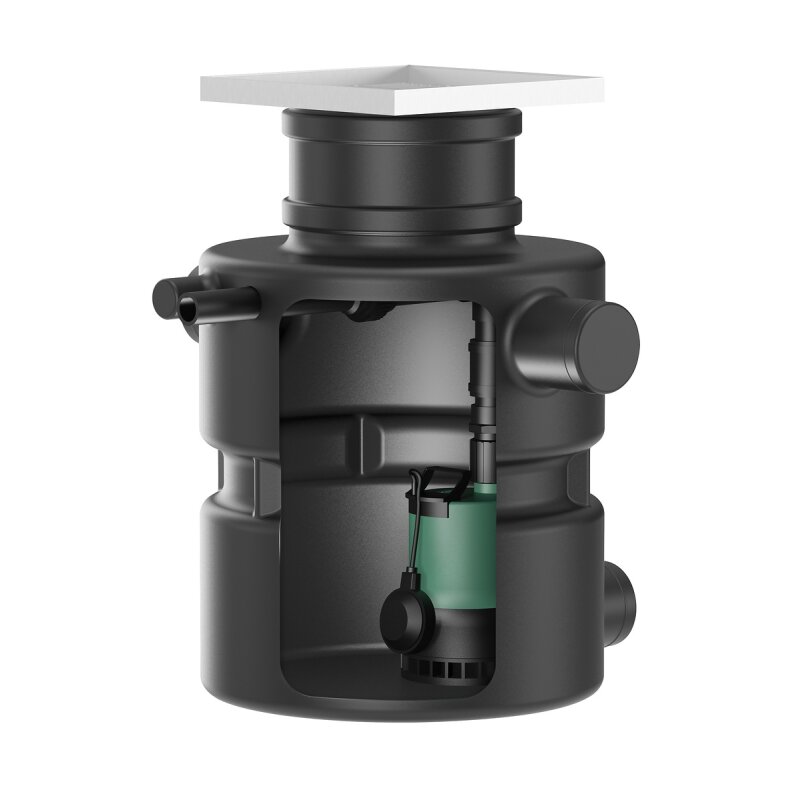 Wilo - 2521820 - DrainLift BOX-32/8E U, 230V, 0.37kW Unterflur-Hebean ...