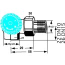 Heimeier - 2341-02.000 - Thermostat-Ventilunterteil