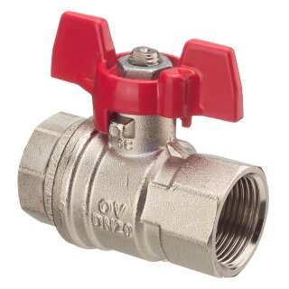 Oventrop - 1076110 - Kugelhahn "Optibal",Flügelgriff DN32, G 1 1/4"IG, PN16, Messing