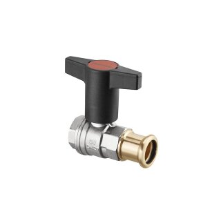 Oventrop - 1077154 - Kugelhahn "Optibal",Knebelgriff DN20, Pressanschluss 22mm x 3/4" IG