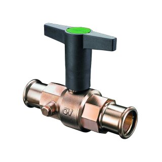 Oventrop - 1077162 - Kugelhahn "Optibal",Knebelgriff DN15, beids. Pressanschluss 15mm, Ms