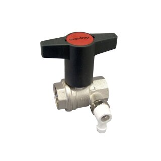 Oventrop - 1077804 - Kugelhahn "Optibal",Knebelgriff DN15,1/2"IG, PN16,mit Entleerung, Ms