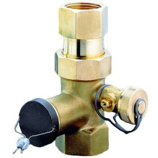 Oventrop - 1089010 - Kappenventil "Expa-Con" DN32, 1 1/4"IG, PN10, Ms, plombierbar