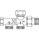 Oventrop - 1182151 - Einrohr-Anschlussstück "Uno" m.Absperrung, M24 x 1.5 AG, Abstand 35mm