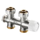 Oventrop - 1184013 - Anschlussarmatur "Multiblock T" 3/4"ÜM x 3/4"AG, 2-Rohr, Messing, Dg