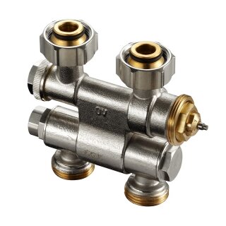 Oventrop - 1184025 - Anschlussarmatur"Multiblock TF" 3/4"ÜM x 3/4"AG,1-u.2-Rohr,Ms,schwenkbar