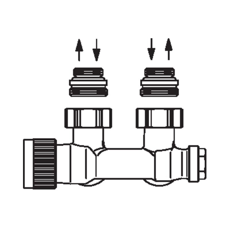 Oventrop Anschlussarmatur ''Multiblock T'' 3/4''ÜM X 1184013