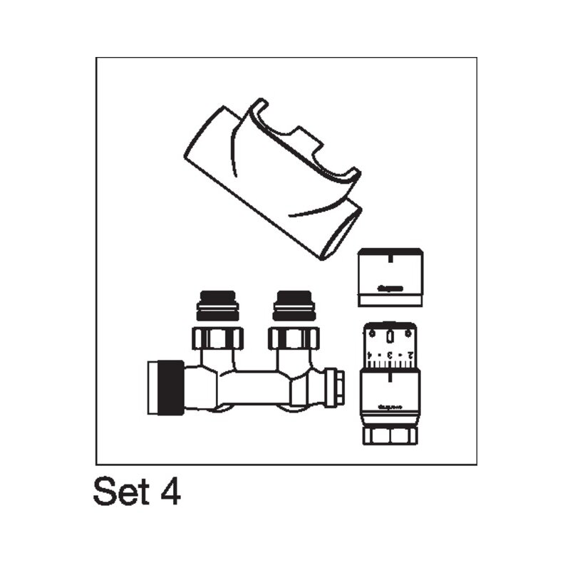 Oventrop - 1184284 - Anschluss-Set für Badheizkörper 