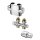 Oventrop - 1184383 - Anschluss-Set für Badheizkörper Multiblock T/Uni SH, Dg,Edelstahl-Design