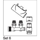 Oventrop - 1184384 - Anschluss-Set für Badheizkörper Multiblock T/Uni SH,Eck,Edelstahl-Design