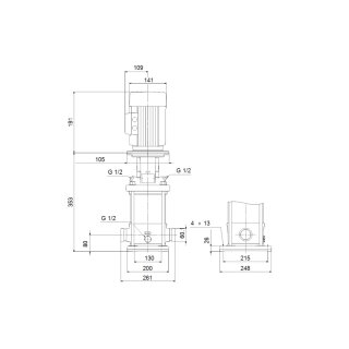Grundfos - 96500546 - CRI20-17 A-P-I-E-HQQE 3x400/690 50 HZ - Vertikale Kreiselpumpe